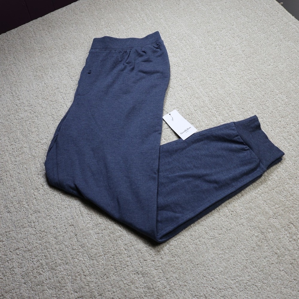Goodfellow & Co Mens Knit Jogger Navy Heather Tapered Lounge Pants Size L NEW